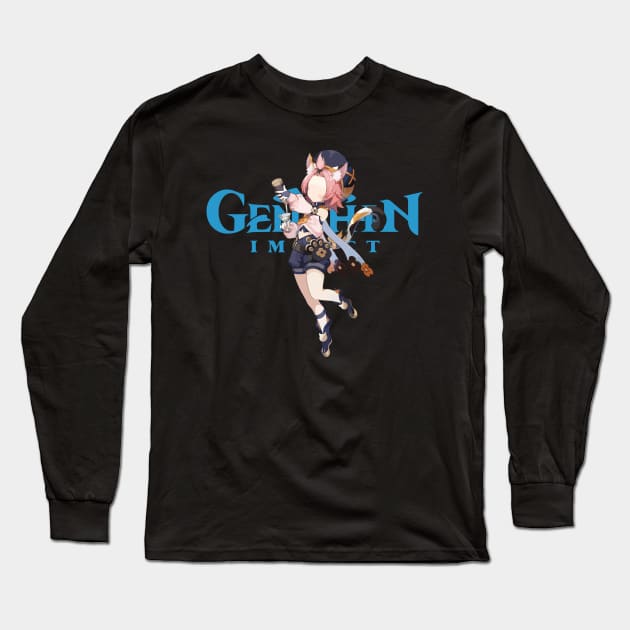 Genshin Impact Diona Long Sleeve T-Shirt by Rendigart